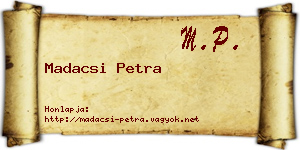 Madacsi Petra névjegykártya