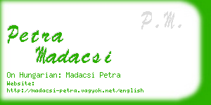 petra madacsi business card